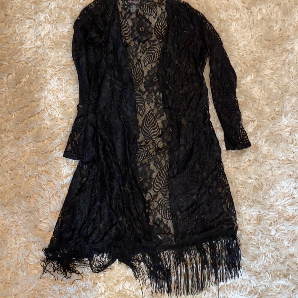Long lace carigan